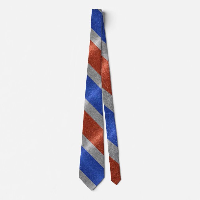 French Flag of France Paris Glitter Professional Tie (Front)