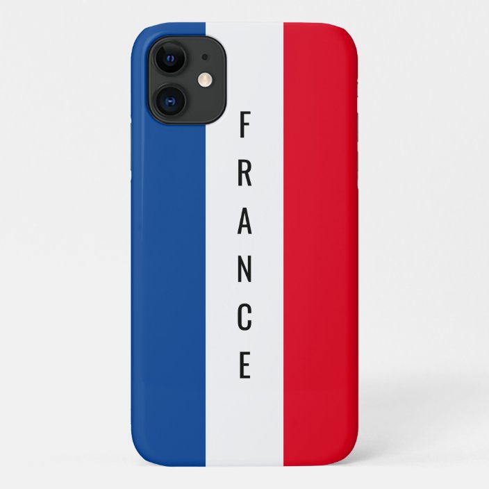 French flag of France personalised custom name CaseMate iPhone Case