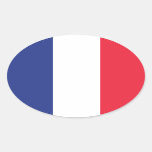 French Flag Oval Sticker