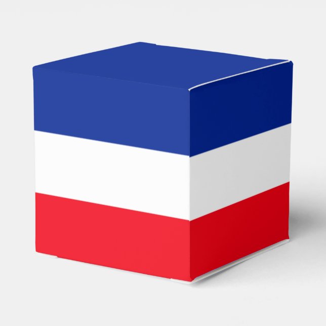 French Flag Patriotic Colours International Travel Favour Box (Back Side)