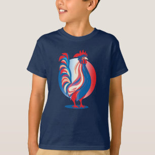 French Flag Patriotic Rooster T-Shirt