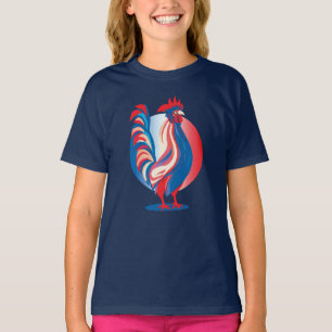 French Flag Patriotic Rooster T-Shirt