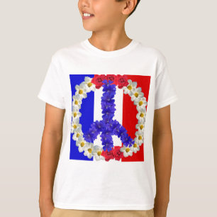 french flag peace sign T-Shirt
