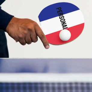 French flag ping pong paddle for table tennis
