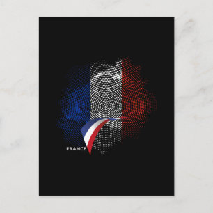 French flag postcard