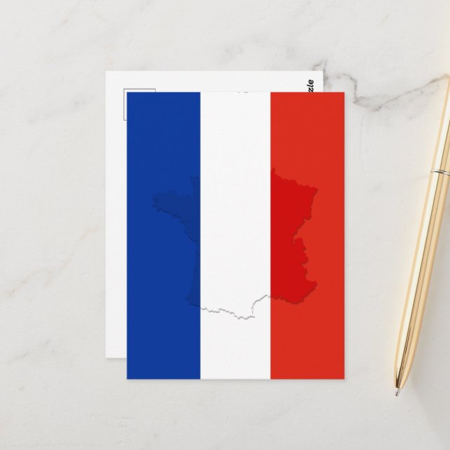 French flag postcard (Front/Back In Situ)