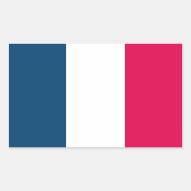 French Flag Rectangular Sticker (Front)