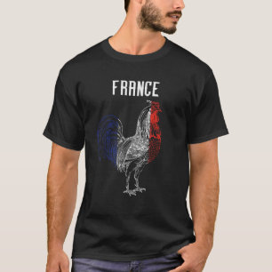 French Flag Rooster France Soccer T-Shirt