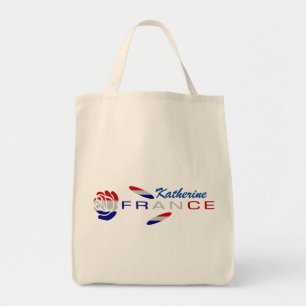 French Flag Rose Personalised  Tote Bag