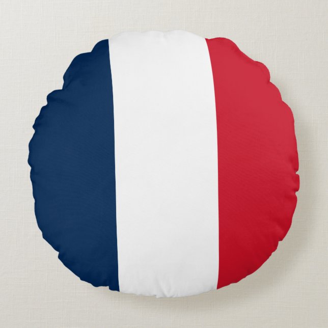 French Flag Round Cushion (Front)