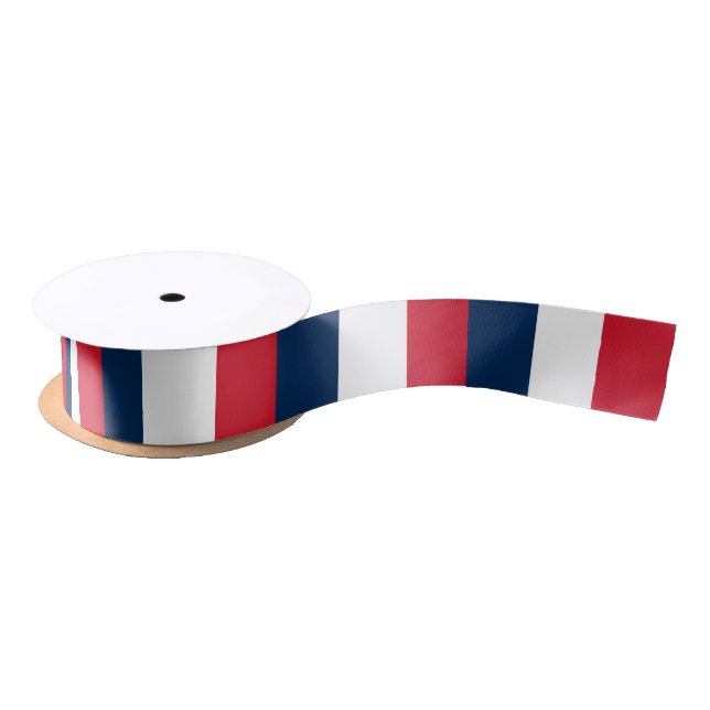 French Flag Satin Ribbon (Spool)