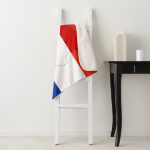 French flag sherpa blanket