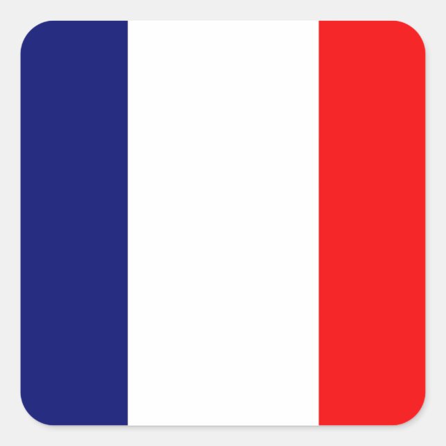 French Flag Square Sticker (Front)