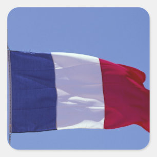 French flag square sticker