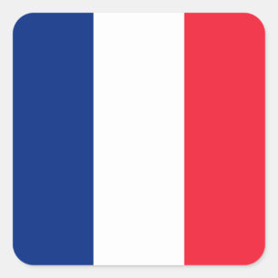 French Flag Square Sticker