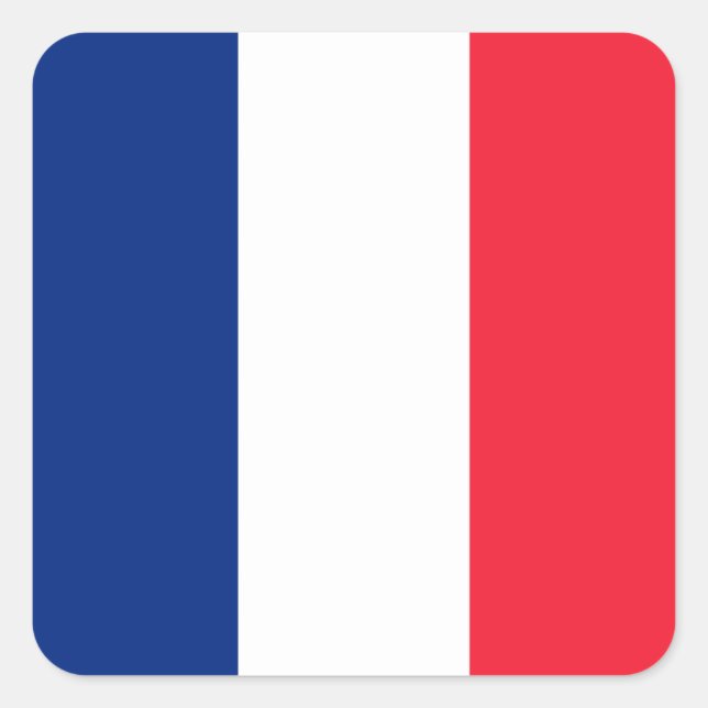 French Flag Square Sticker (Front)