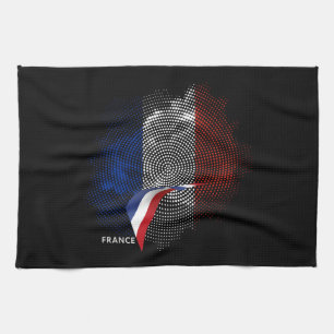 French flag tea towel