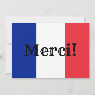French Flag Thank You Card