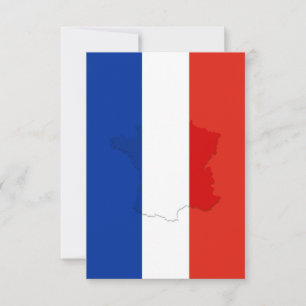 French flag thank you card