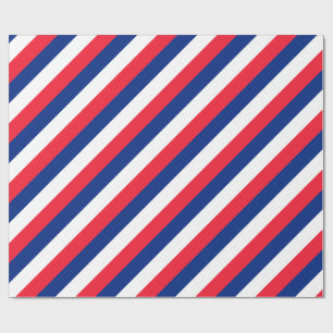French Flag Theme Wrapping Paper