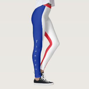 French Flag Tricolor, France fashion / sports fan Leggings