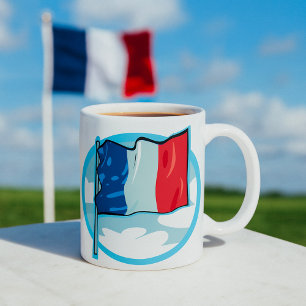 French Flag Tricolour Blue White Red France Coffee Mug