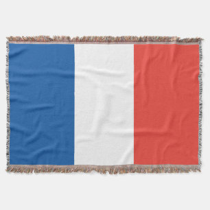 French Flag Vive La France Throw Blanket