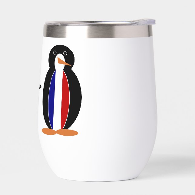 French Flag Wildlife Penguin personalise Gift (Left)