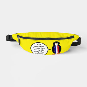 French Flag Wildlife Penguin personalise Gift Bum Bags