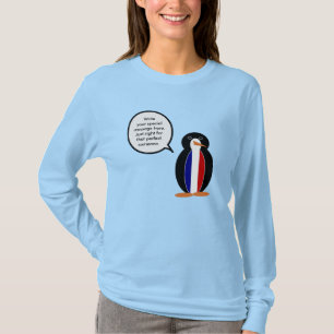 French Flag Wildlife Penguin personalise Gift T-Shirt