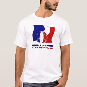 French Flag with Soccer Ball T-Shirt