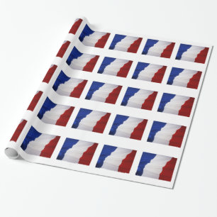 FRENCH FLAG WRAPPING PAPER