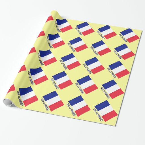 Image of French flag wrapping paper | Vive la France!