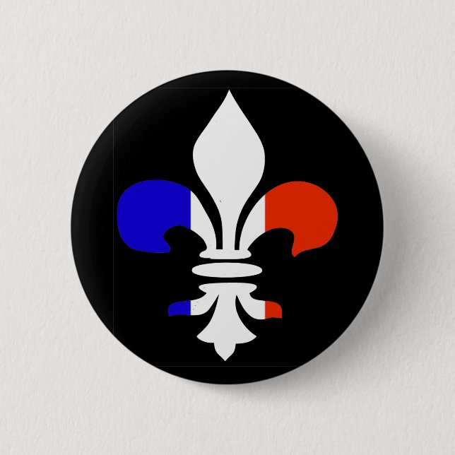 French Fleur de lis  Button (Front)