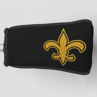 French Fleur De Lis Gold and Black Putter Golf Head Cover