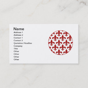 French Fleur de lis Pattern Business Card
