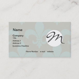 French Fleur de lis Pattern  Business Card