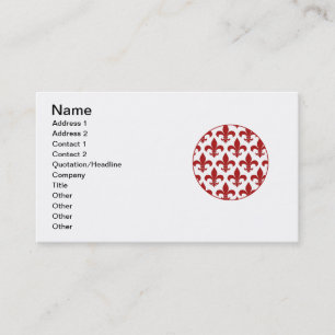French Fleur de lis Pattern  Business Card