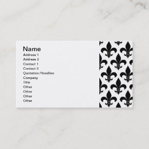 French Fleur de lis Pattern  Business Card
