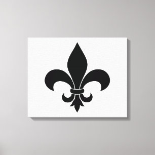 French Fleur de lis Pattern Classic Canvas Print