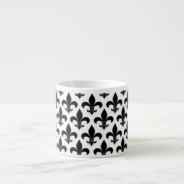 French Fleur de lis Pattern Classic Espresso Cup (Front)