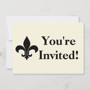 French Fleur de lis Pattern Classic Invitation