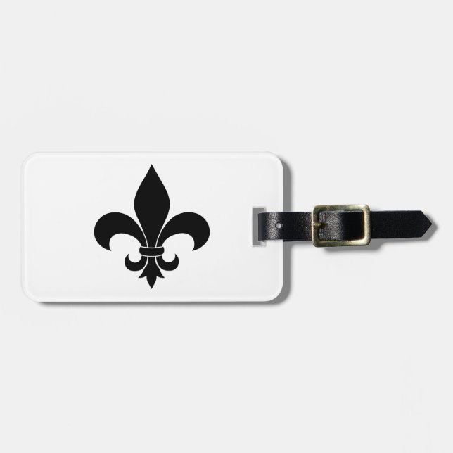 French Fleur de lis Pattern Classic Luggage Tag (Front Horizontal)