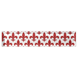 French Fleur de lis Pattern Classic Nameplate