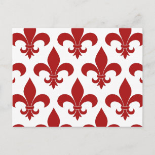 French Fleur de lis Pattern Classic Postcard