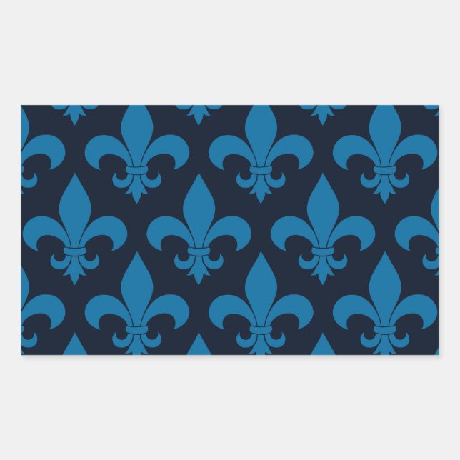French Fleur de lis Pattern Classic Rectangular Sticker (Front)