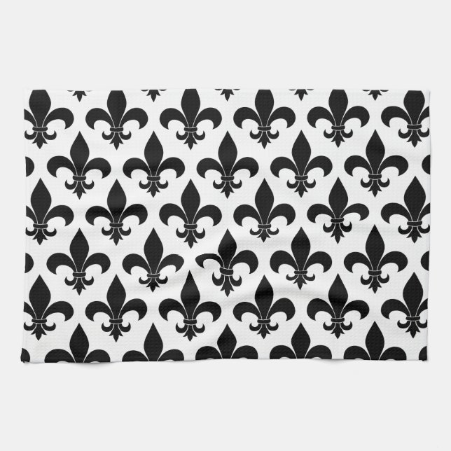 French Fleur de lis Pattern Classic Tea Towel (Horizontal)