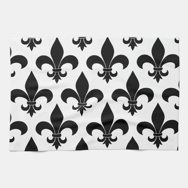French Fleur de lis Pattern Classic Tea Towel (Horizontal)