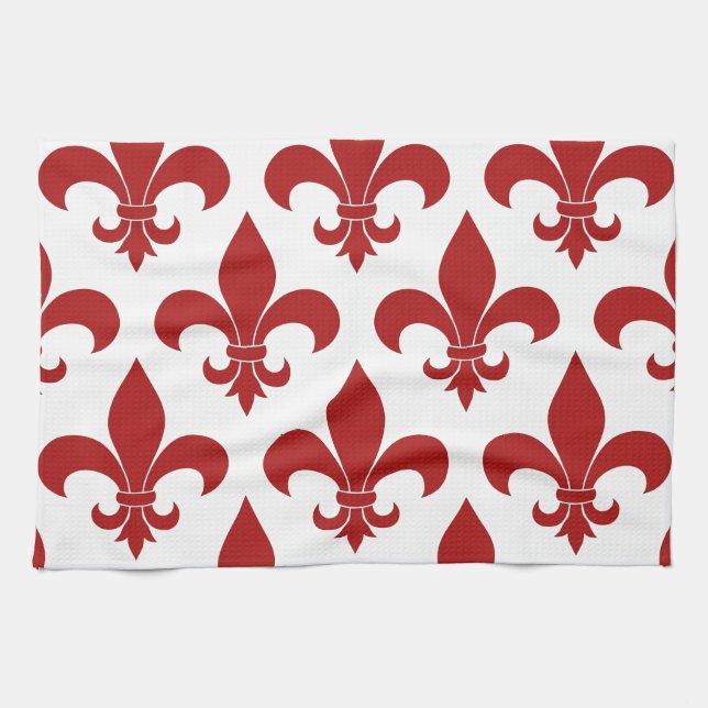 French Fleur de lis Pattern Classic Tea Towel (Horizontal)