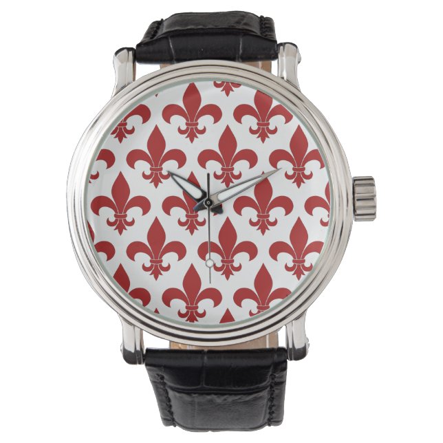 French Fleur de lis Pattern Classic Watch (Front)